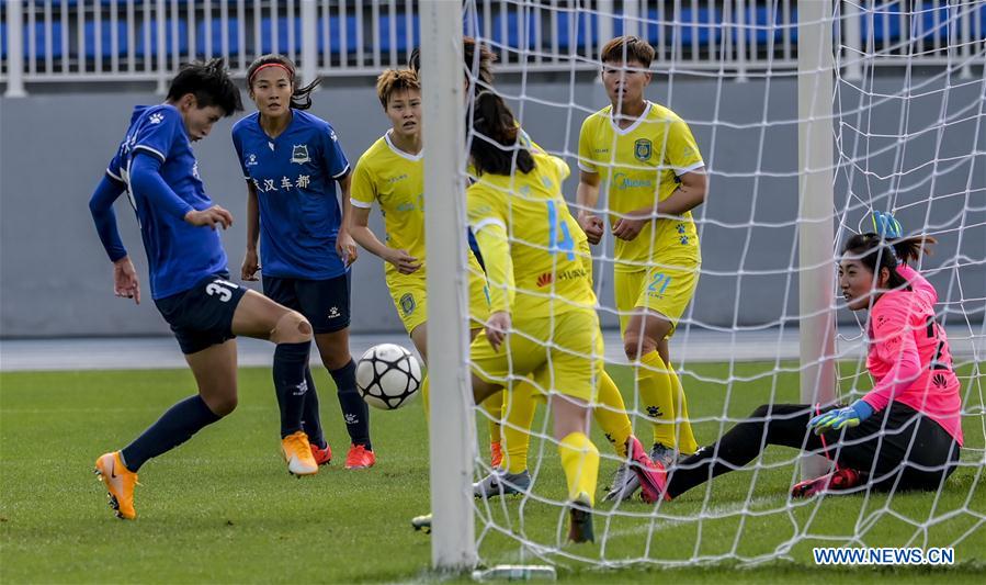 (SP)CHINA-KUNMING-FOOTBALL-2020 CFA WOMEN'S SUPER LEAGUE-WUHAN VS JIANGSU (CN)