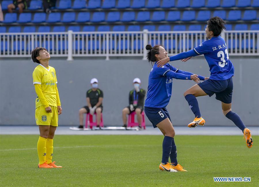 (SP)CHINA-KUNMING-FOOTBALL-2020 CFA WOMEN'S SUPER LEAGUE-WUHAN VS JIANGSU (CN)