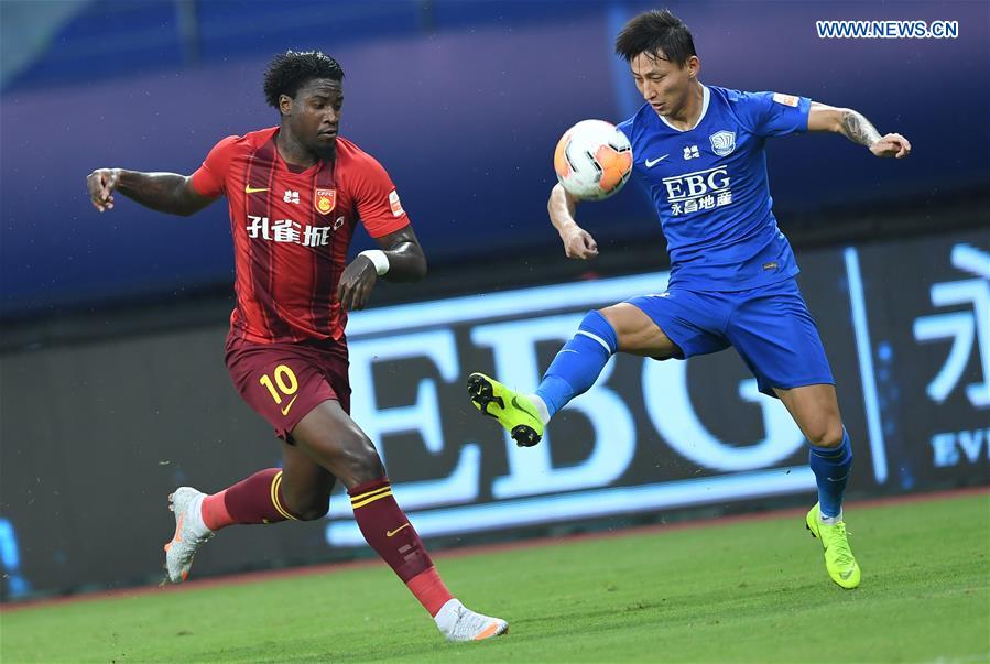 (SP)CHINA-SUZHOU-FOOTBALL-CHINESE SUPER LEAGUE-SHIJIAZHUANG VS HEBEI(CN)