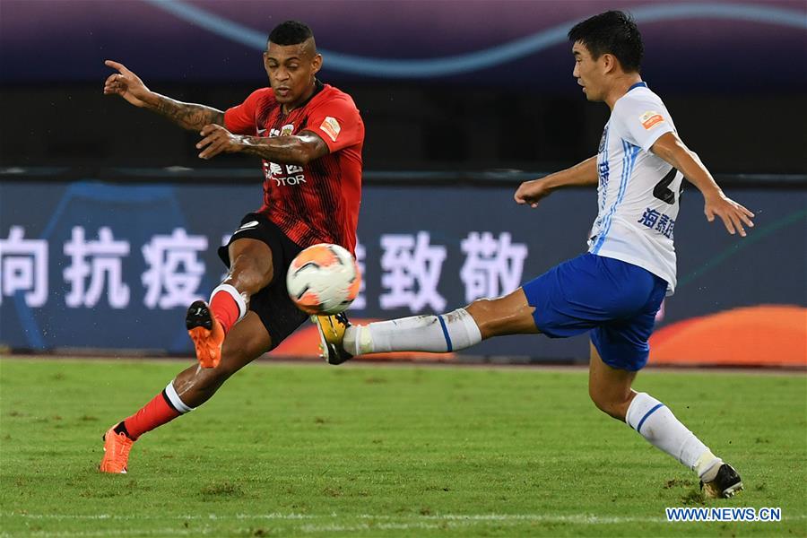 (SP)CHINA-SUZHOU-FOOTBALL-CHINESE SUPER LEAGUE-SHANGHAI VS TIANJIN(CN)