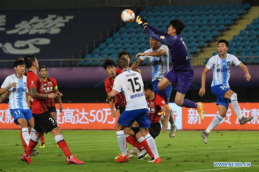 (SP)CHINA-SUZHOU-FOOTBALL-CHINESE SUPER LEAGUE-SHANGHAI VS TIANJIN(CN)