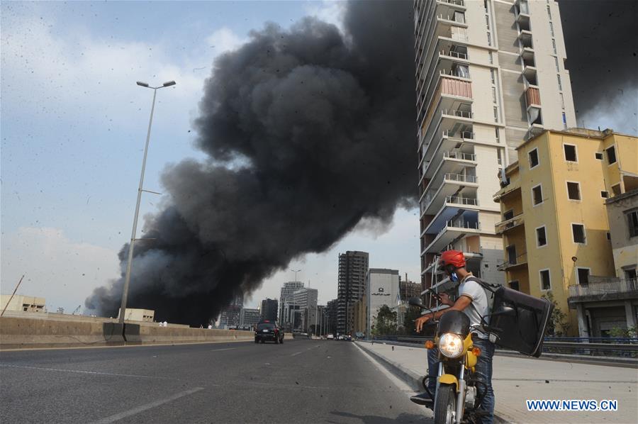 (SPOT NEWS)LEBANON-BEIRUT-FIRE