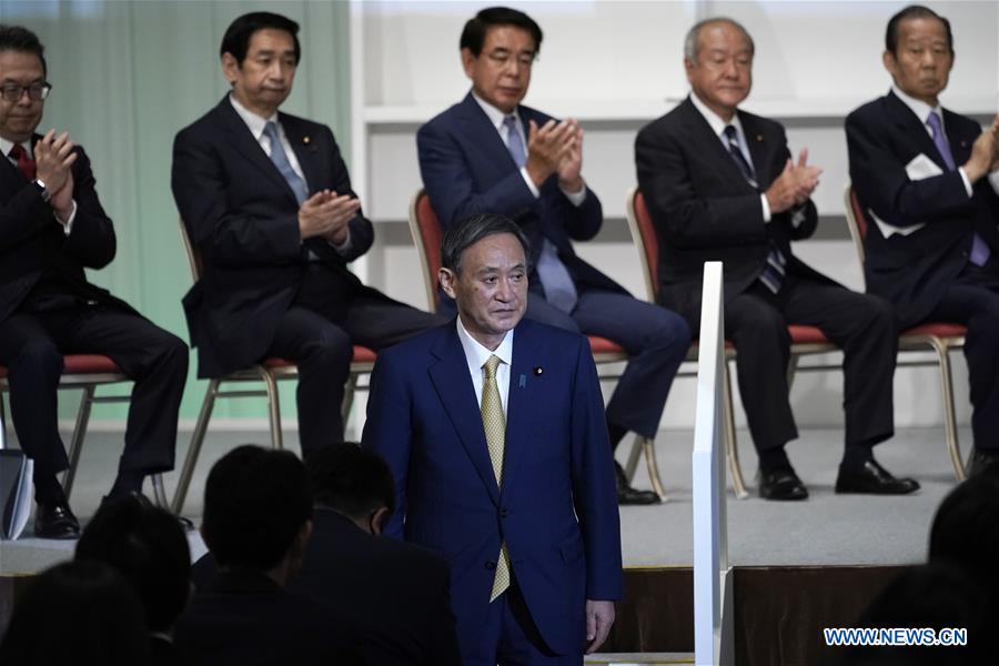 Suga Elected President Of Japan's Ruling LDP To Succeed Abe - Xinhua ...