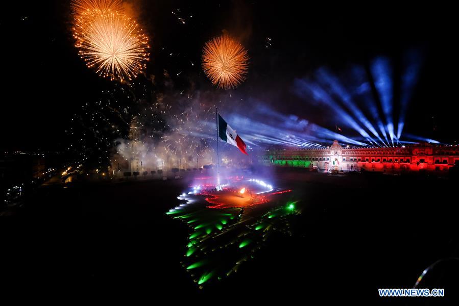 Mexican president attends Independence Day celebrations in Mexico City