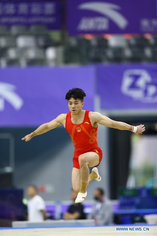 (SP)CHINA-ZHAOQING-GYMNASTICS-CHINESE NATIONAL CHAMPIONSHIPS-TRANING (CN)