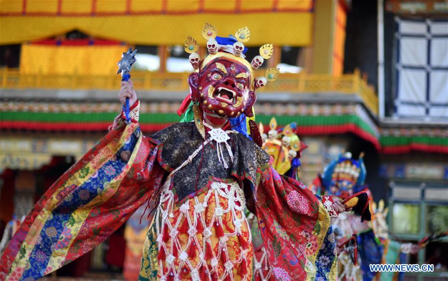 CHINA-TIBET-XIGAZE-TASHILHUNPO MONASTERY-CHAM DANCE (CN)