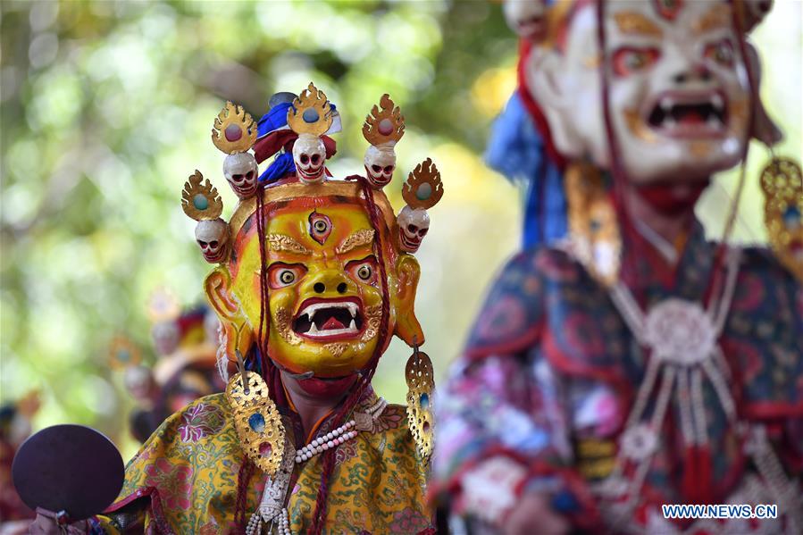 CHINA-TIBET-XIGAZE-TASHILHUNPO MONASTERY-CHAM DANCE (CN)