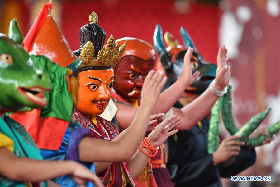 CHINA-TIBET-XIGAZE-TASHILHUNPO MONASTERY-CHAM DANCE (CN)