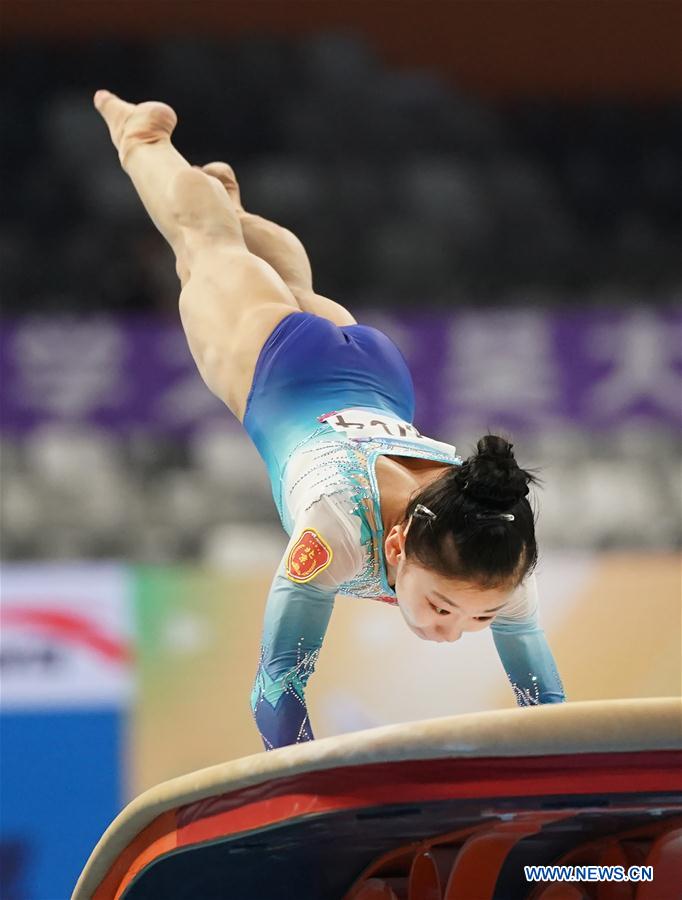 (SP)CHINA-GUANGDONG-ZHAOQING-ARTISTIC GYMNASTICS-CHINESE NATIONAL CHAMPIONSHIPS-VAULT FINAL-WOMEN(CN)