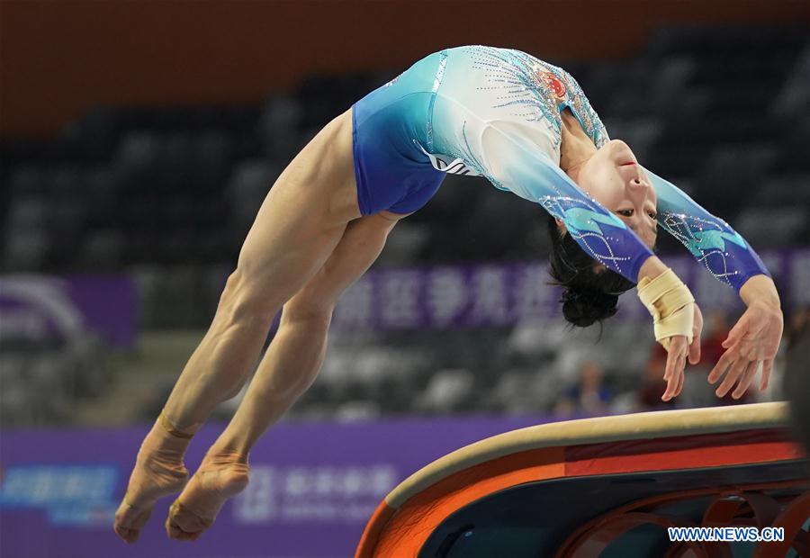 (SP)CHINA-GUANGDONG-ZHAOQING-ARTISTIC GYMNASTICS-CHINESE NATIONAL CHAMPIONSHIPS-VAULT FINAL-WOMEN(CN)