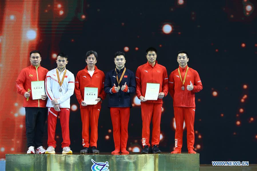 (SP)CHINA-GUANGDONG-ZHAOQING-ARTISTIC GYMNASTICS-CHINESE NATIONAL CHAMPIONSHIPS-RINGS FINAL-MEN(CN)