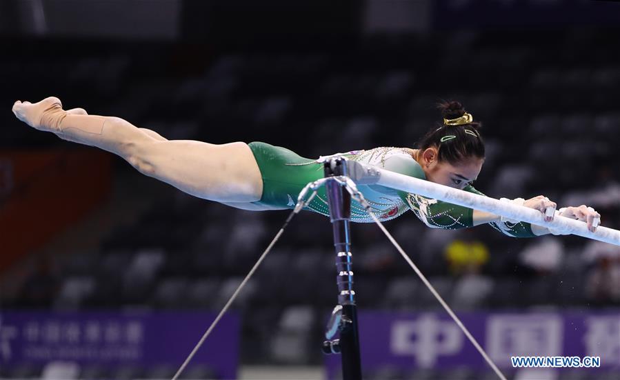 (SP)CHINA-GUANGDONG-ZHAOQING-ARTISTIC GYMNASTICS-CHINESE NATIONAL CHAMPIONSHIPS-UNEVEN BARS FINAL-WOMEN(CN)