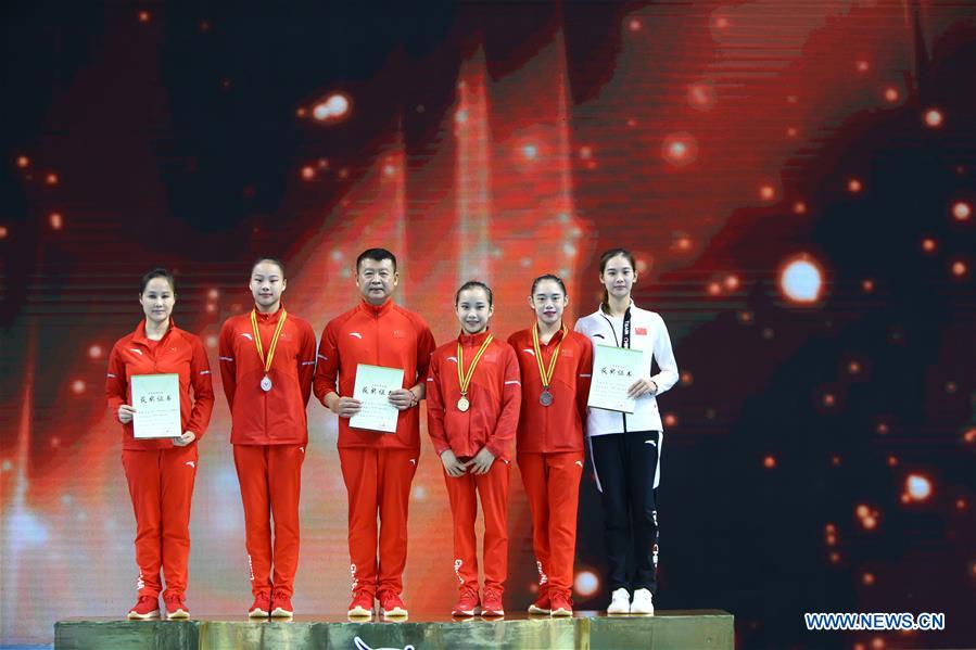 (SP)CHINA-GUANGDONG-ZHAOQING-ARTISTIC GYMNASTICS-CHINESE NATIONAL CHAMPIONSHIPS-UNEVEN BARS FINAL-WOMEN(CN)