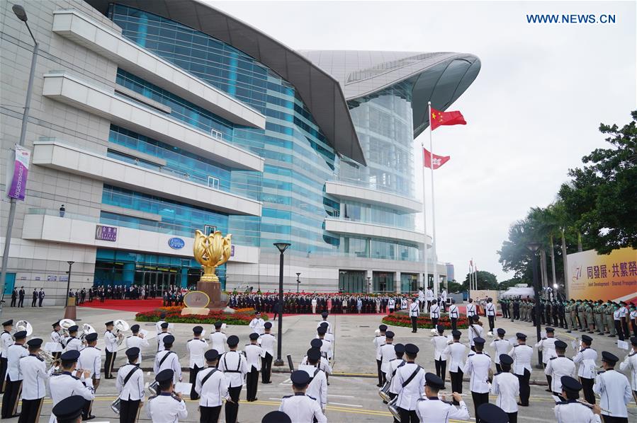 CHINA-HONG KONG-FLAG-RAISING CEREMONY (CN)