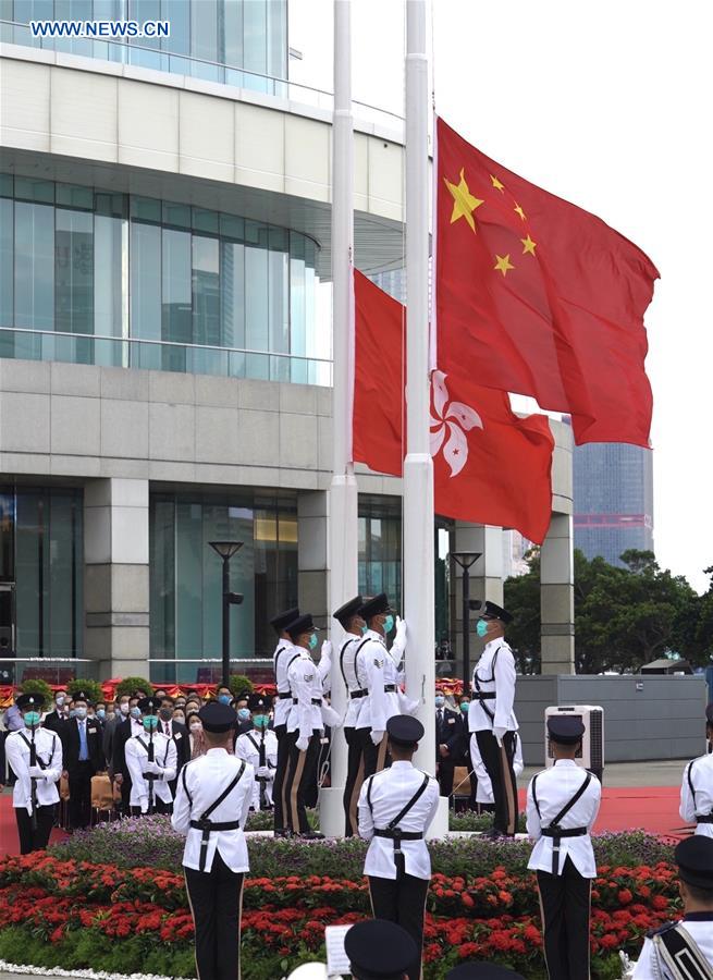 CHINA-HONG KONG-FLAG-RAISING CEREMONY (CN)