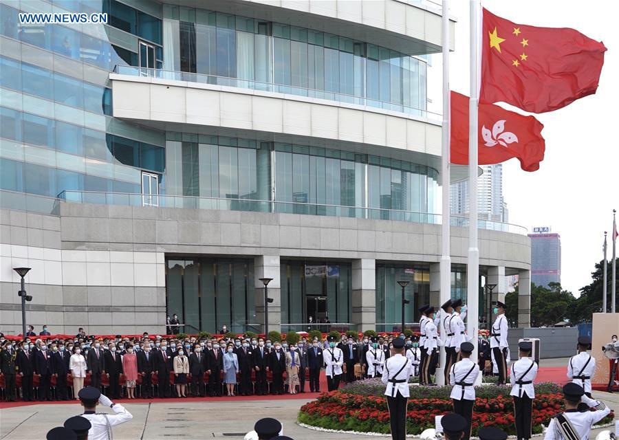 CHINA-HONG KONG-FLAG-RAISING CEREMONY (CN)