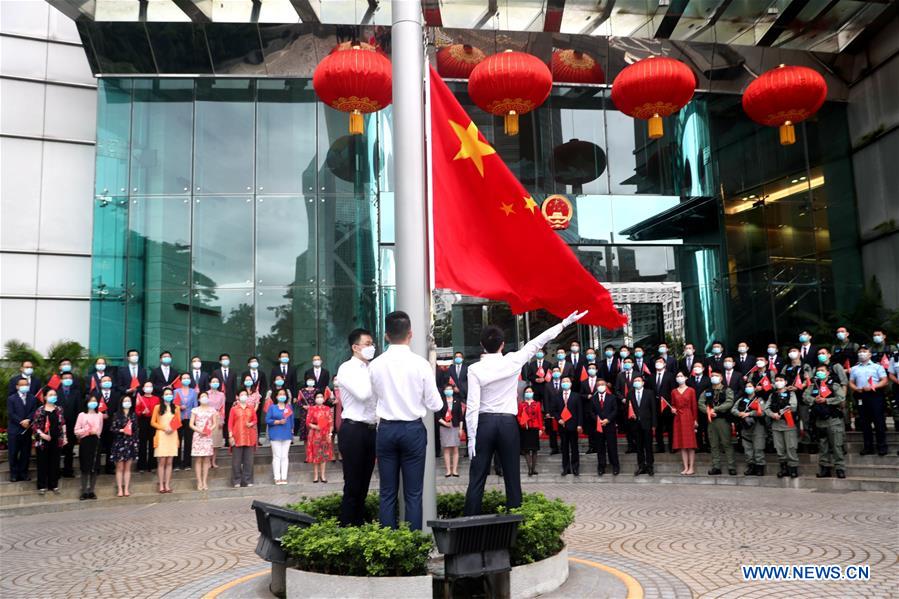 CHINA-HONG KONG-NATIONAL DAY-FLAG-RAISING CEREMONY (CN)