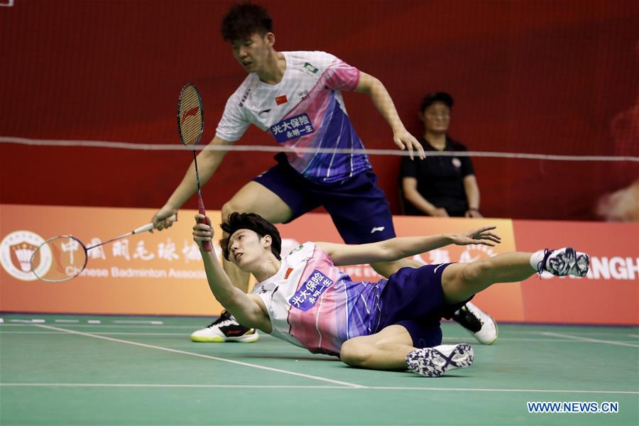 (SP)CHINA-BEIJING-BADMINTON-CHINESE NATIONAL TEAM-THOMAS CUP-MOCK ROUND(CN)