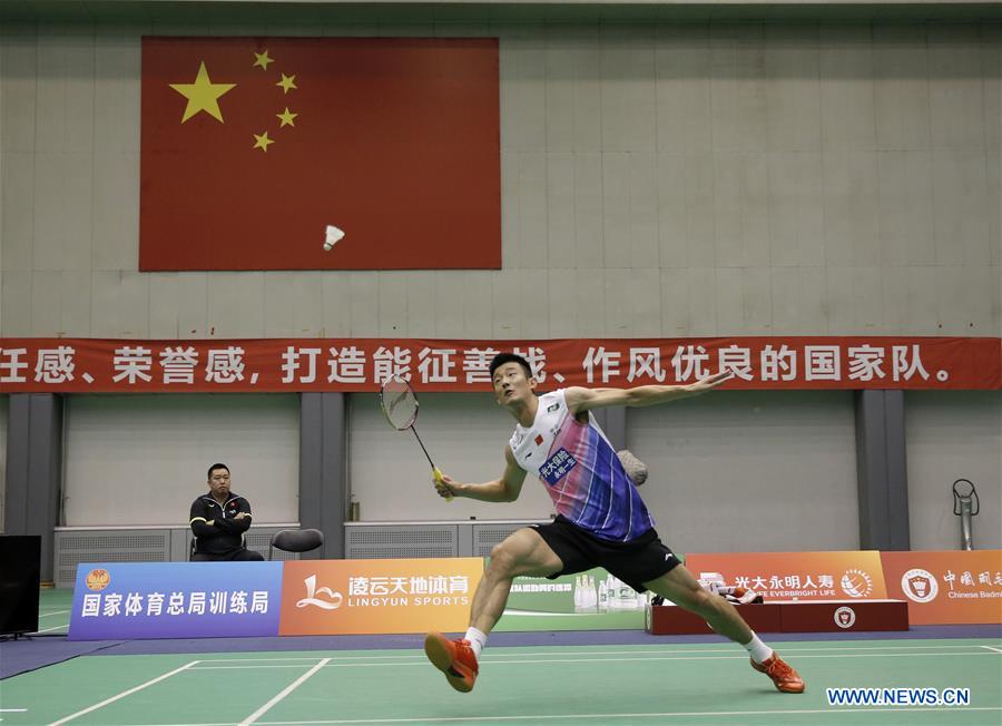 (SP)CHINA-BEIJING-BADMINTON-CHINESE NATIONAL TEAM-THOMAS CUP-MOCK ROUND(CN)