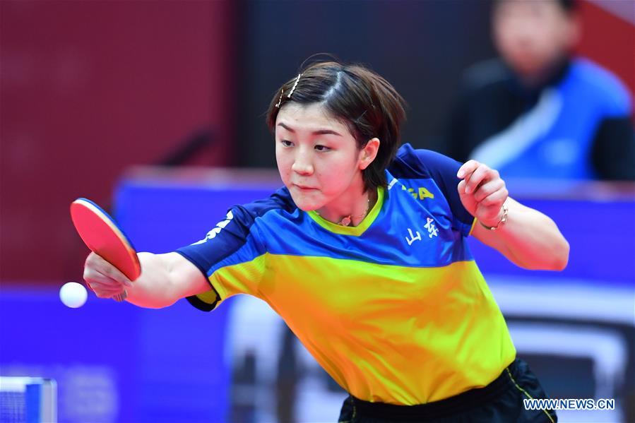 (SP)CHINA-WEIHAI-TABLE TENNIS-NATIONAL CHAMPIONSHIPS-WOMEN'S SINGLES-SEMIFINAL (CN)