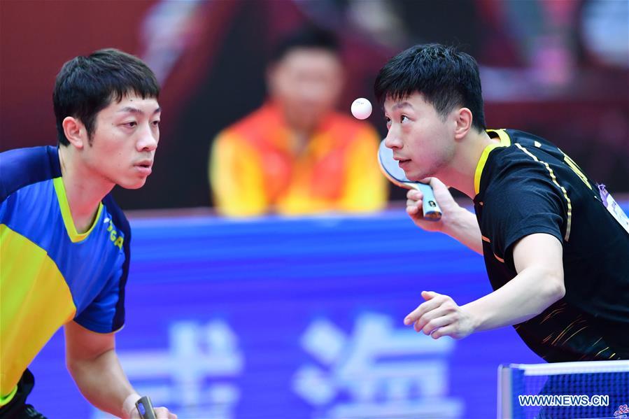 (SP)CHINA-WEIHAI-TABLE TENNIS-NATIONAL CHAMPIONSHIPS-MEN'S DOUBLES-FINAL (CN)