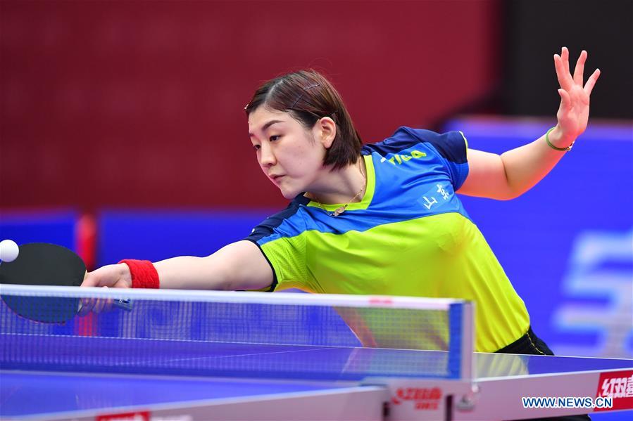 In pics women's singles final match at Chinese National Table Tennis