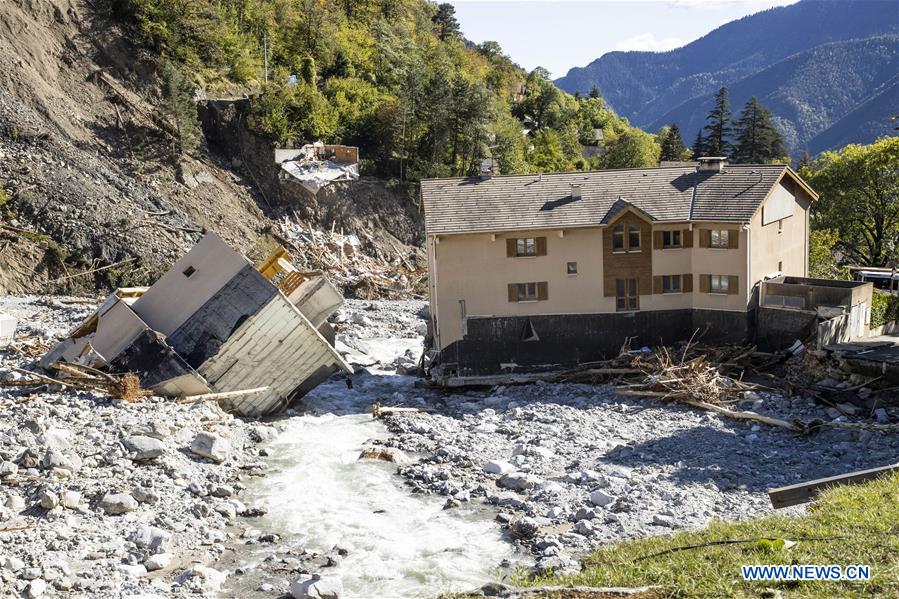 FRANCE-SAINT-MARTIN-VESUBIE-STORM-AFTERMATH