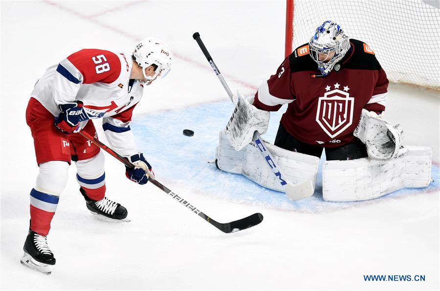 (SP)LATVIA-RIGA-ICE HOCKEY-KHL-DINAMO RIGA VS LOKOMOTIV