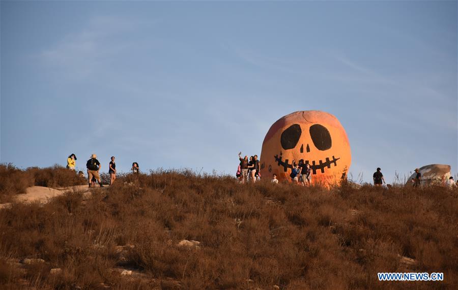 U.S.-CALIFORNIA-NORCO-PUMPKIN ROCK