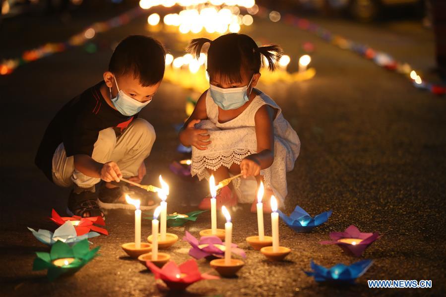 MYANMAR-YANGON-THADINGYUT LIGHTING FESTIVAL