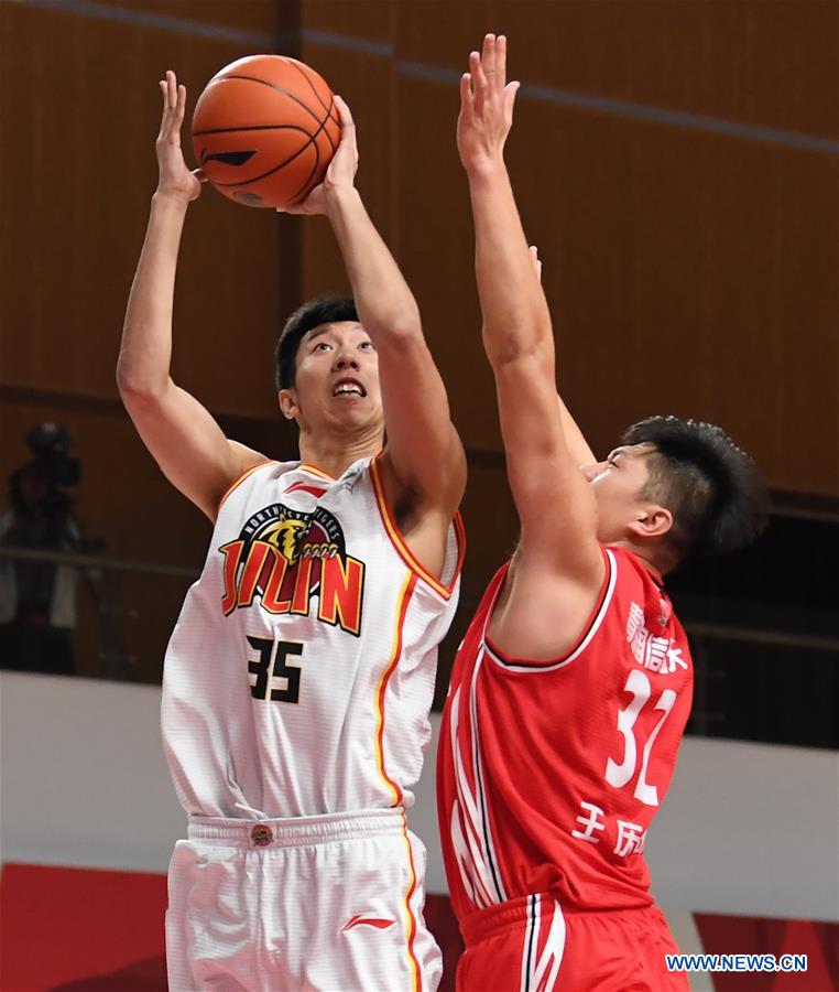 (SP)CHINA-ZHUJI-BASKETBALL-CBA LEAGUE-JILIN NORTHEAST TIGERS VS QINGDAO EAGLES (CN)