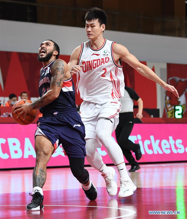 (SP)CHINA-ZHUJI-BASKETBALL-CBA LEAGUE-QINGDAO VS GUANGZHOU (CN)