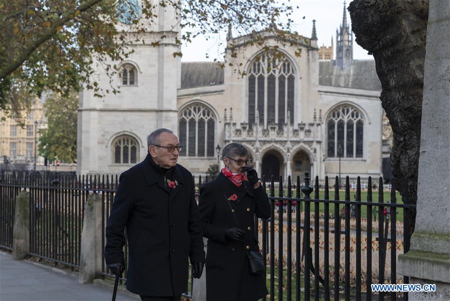 BRITAIN-LONDON-ARMISTICE DAY-POPPIES AND CROSSES