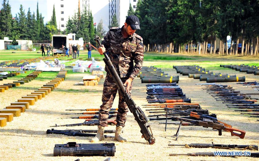 SYRIA-DAMASCUS-CONFISCATED WEAPONS