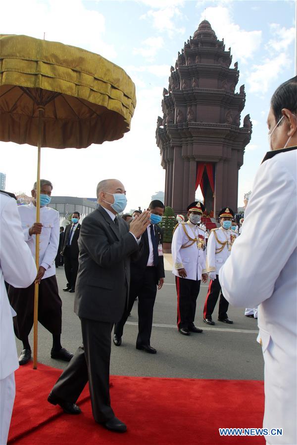 CAMBODIA-PHNOM PENH-KING-67TH ANNIVERSARY-INDEPENDENCE DAY