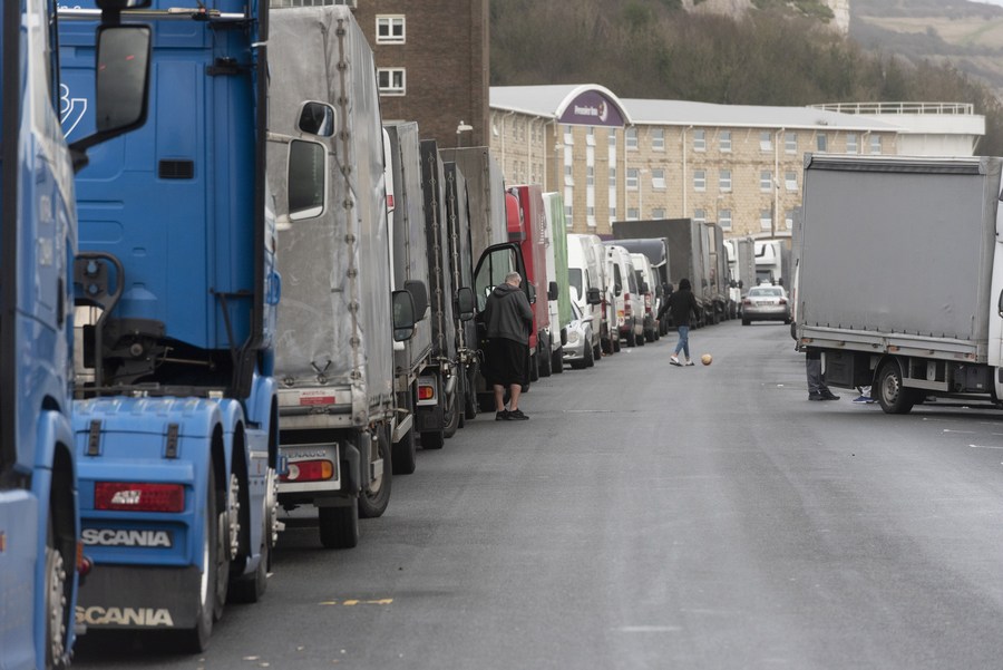 Thousands of stranded lorry drivers spending Boxing Day at Dover