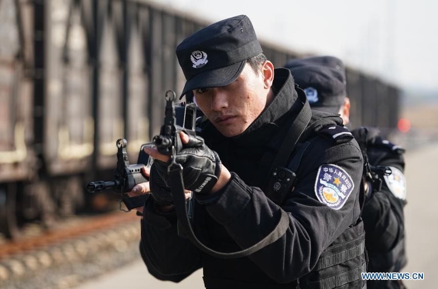 Joint railroad police emergency drill held at freight hub in