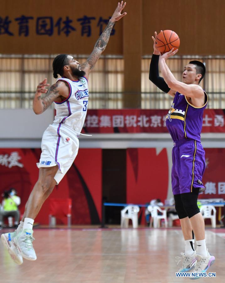 CBA: Beijing Royal Fighters vs. Tianjin Pioneers - Xinhua