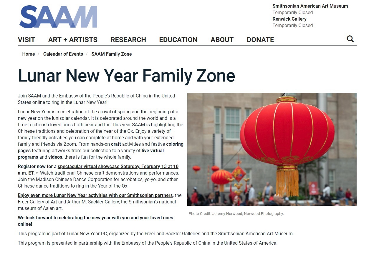 How to Participate in the Lunar New Year This Year, At the Smithsonian