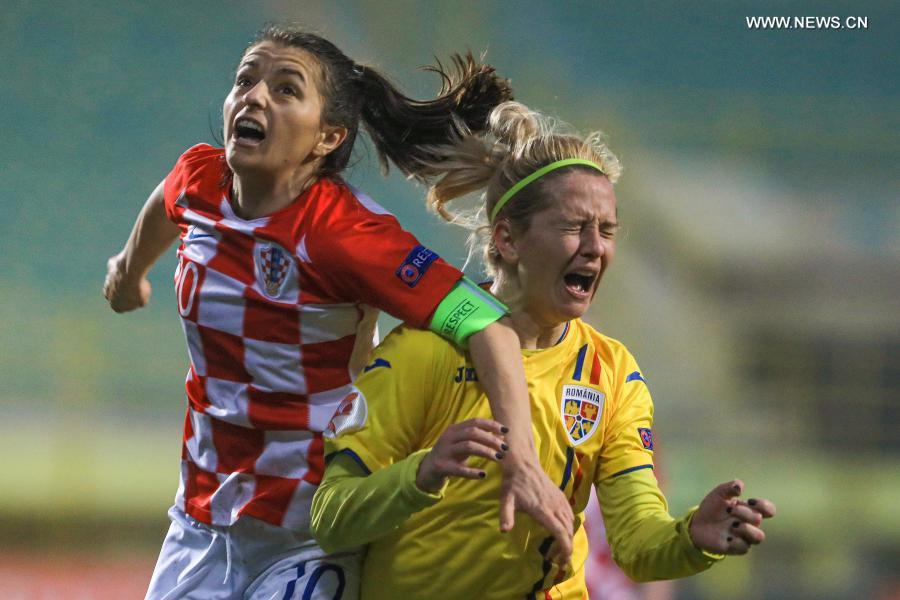 UEFA Women's EURO 2022 qualifier: Croatia vs. Roumania - Xinhua