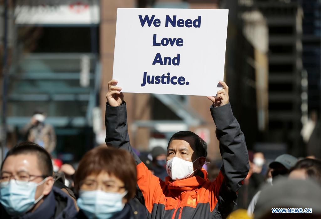 people rally for "stop asian hate" movement in canada