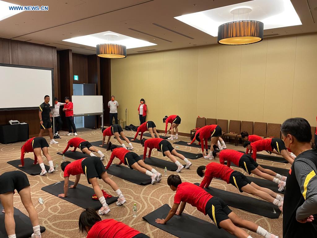 China women's football team resumes training in Japan after long