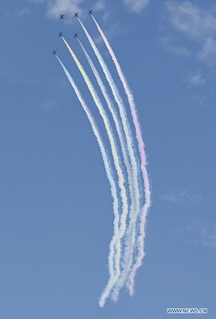 Tokyo holds airshow ahead of opening ceremony of Olympic Games Xinhua