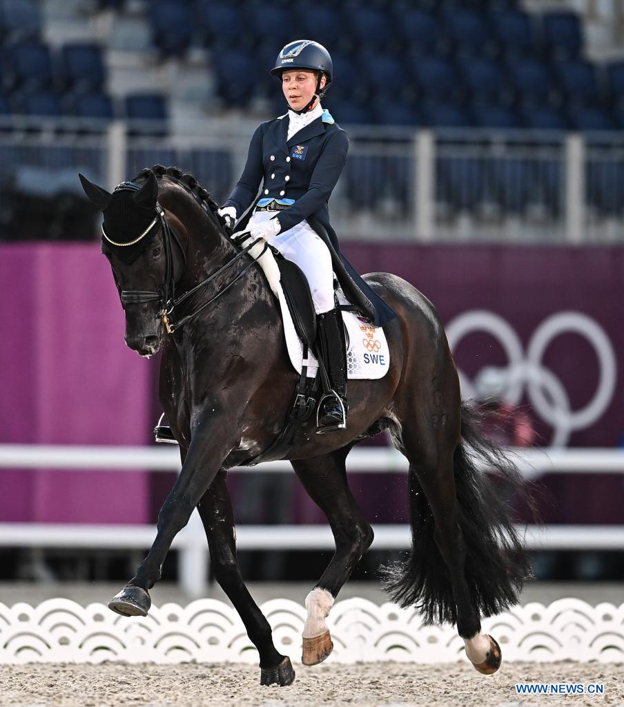 Highlights of equestrian dressage grand prix team and individual