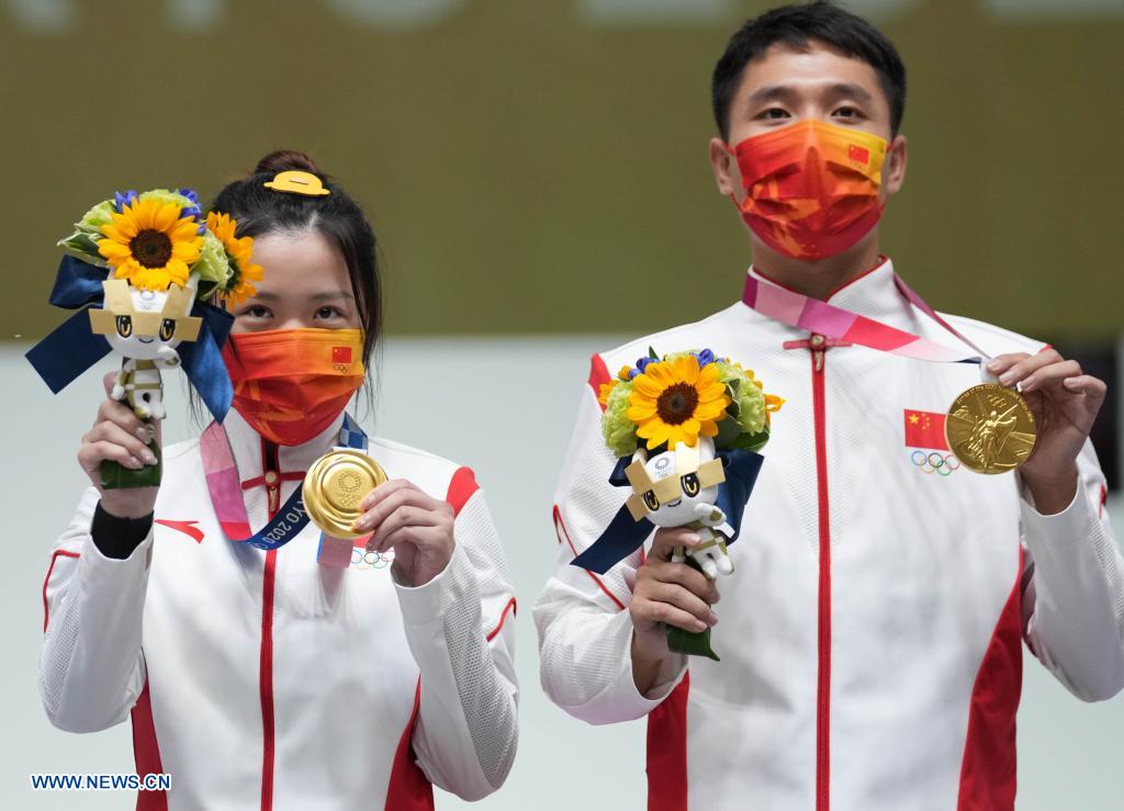 China Beats Us To Win 10m Air Rifle Mixed Team At Tokyo Olympics Xinhua Englishnewscn 1332