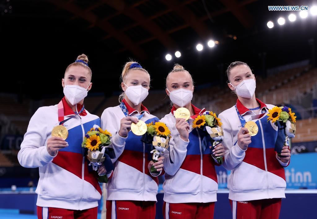 Russian Olympic Committee team wins women's gymnastics team gold at Tokyo  Olympics - Xinhua