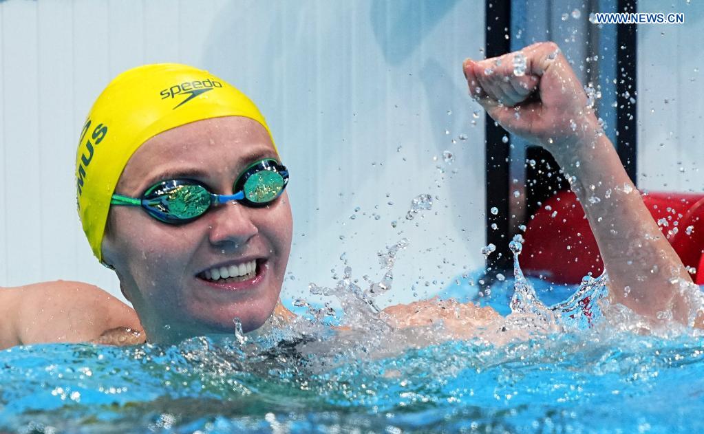 Australian swimmer Titmus wins women's 200m freestyle gold at Tokyo Olympics Xinhua English