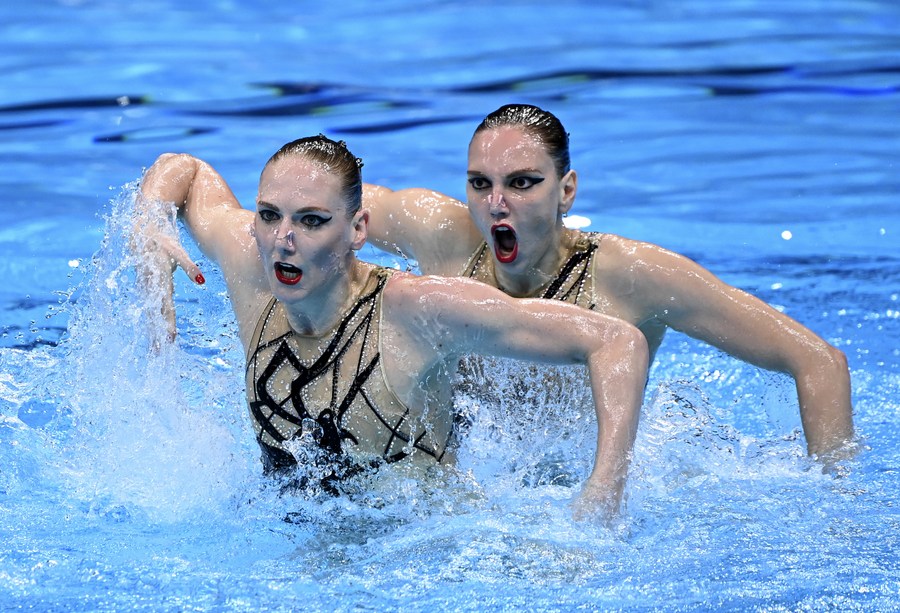 Roc Pair Romashina And Kolesnichenko Win Artistic Swimming Duet Gold At Tokyo Olympics Xinhua 8853