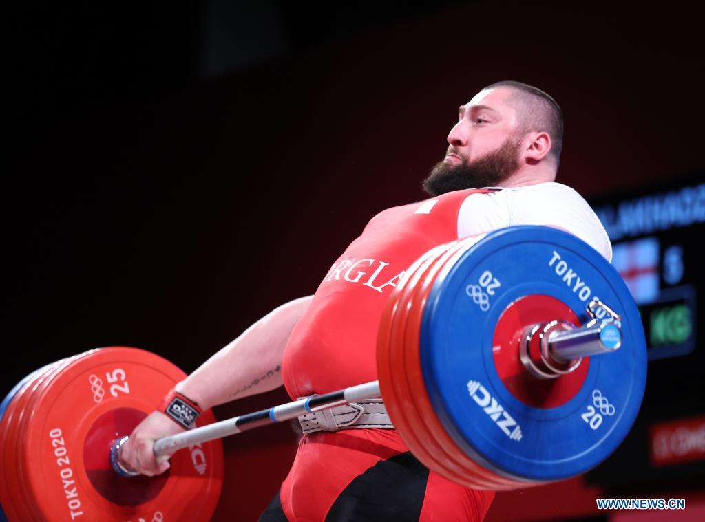 Georgias Talakhadze Sets Three World Records To Win Weightlifting Gold At Tokyo Olympics