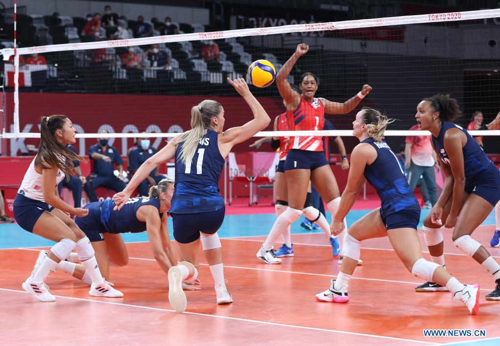 Serbia Usa Brazil And S Korea Into Olympic Womens Volleyball Semis Xinhua Englishnewscn